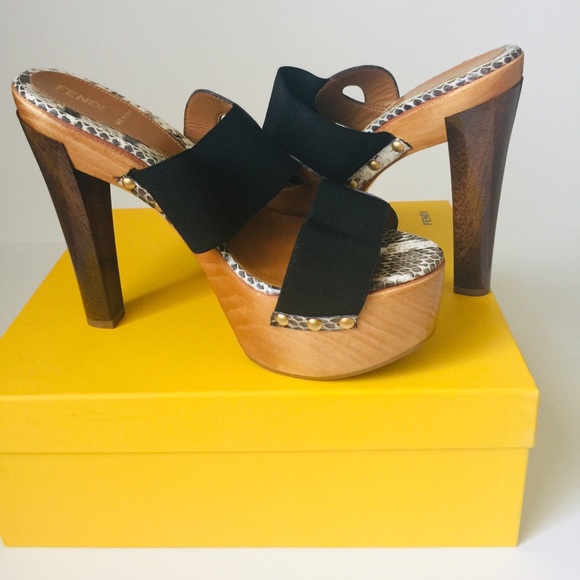 🎉HP🎉FENDI Chunky Platform Heels 🔥RARE - Picture 4 of 15